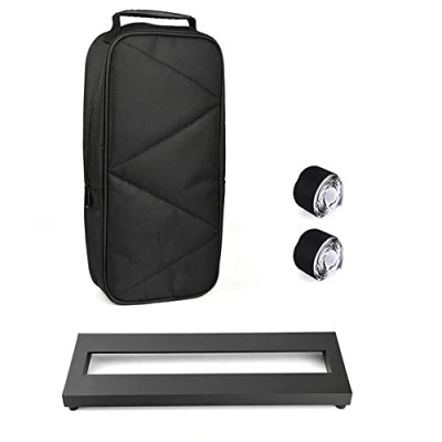 Abbildung von Pedalboard für Gitarre, Bass, Effektpedal, kleines Mini mit Tragetasche, 2 Stück Klebeband 38,1 x 12,7 cm