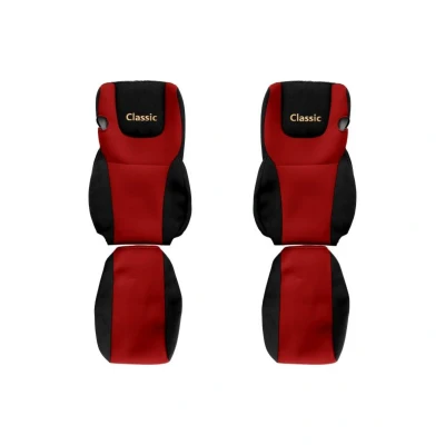 Abbildung von F CORE ContiClassic PS29 RED Sitzschonbezug Rot Mit Motiv Textil vorne