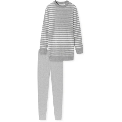 Abbildung von Schiesser SET Casual Essentials Nachtwäsche Set, Damen, Größe: 46, Grau mel