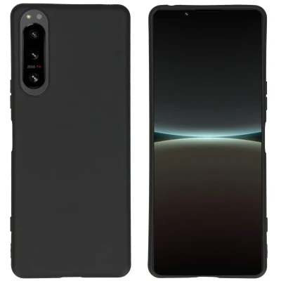 Abbildung von Sony Xperia 5 IV Hülle Silikon iMoshion Soft Case/Backcover Handyhülle Schwarz