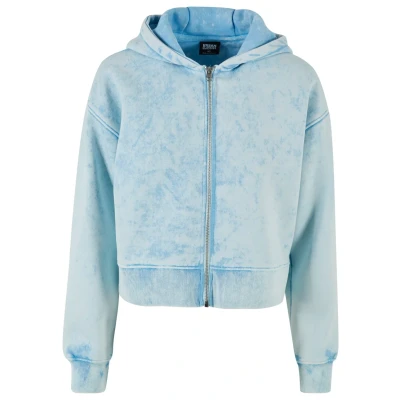 Abbildung von Urban Classics Towel Washed Sweatjacke, Damen, Größe: XS, Balticblue