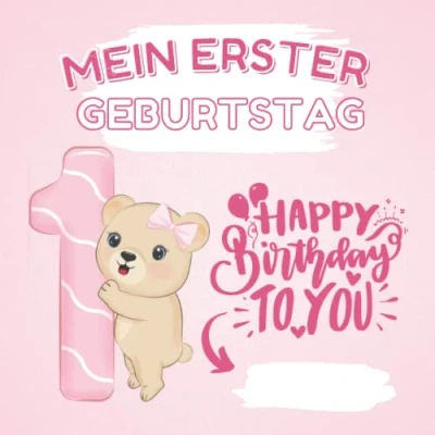 Abbildung von Montegoni Aufblasbares Partyzubehör Erster Geburtstag deko Jungen Mädchen, 22 Teilig Set: Girlande Folien Konfetti Latex Ballons Schnur
