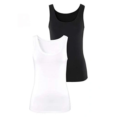 Abbildung von Lascana 2 PACK Top, Damen, Größe: 36/38, Schwarz/weiß