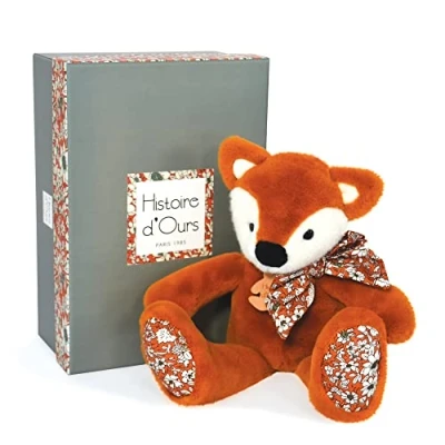 Abbildung von Histoire d&#039;ours Plüschtier Fuchs Kuschelfreunde Geschenkbox Orange 25 cm weich und niedlich Geschenkidee zur Geburt Geburtstag, Mädchen Jungen HO3124