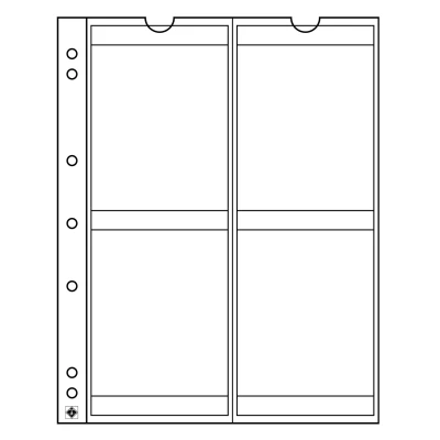 Abbildung von Leuchtturm, Numis, Blätter (4 Ringe) für Münzen Ø 66 mm. Stk.) Transparent Abm: 193x217 pro 5 Stk.
