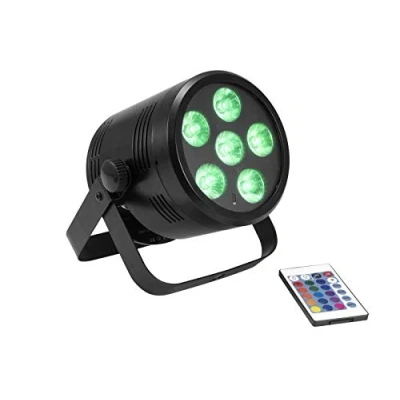 Abbildung von EUROLITE AKKU PAR 6 QCL LED Scheinwerfer mit RGBW Farbmischung, inkl. IR Fernbedienung