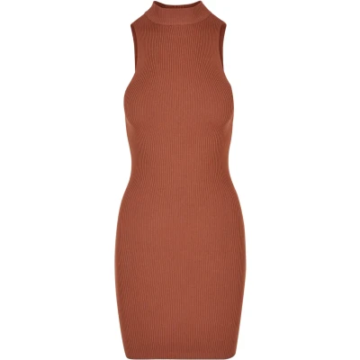 Abbildung von Urban Classics CUT OUT Sleevless Etuikleid, Damen, Größe: 3XL, Terracotta