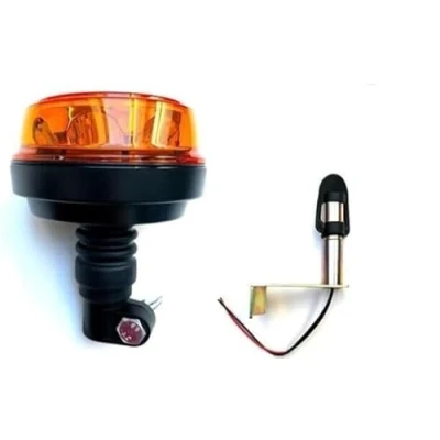 Abbildung von MelTruck® LED Warnleuchte Rundumleuchte 12V 24V mit 4 Blitzmuster E9 ECE R65 R10 für Traktor PKW LKW (Aufsteckrohr L)