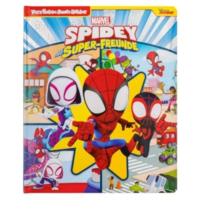Abbildung von Marvel Spidey und seine Super Freunde Verrückte Such Bilder, groß Wimmelbuch Pappbilderbuch mit wattiertem Umschlag