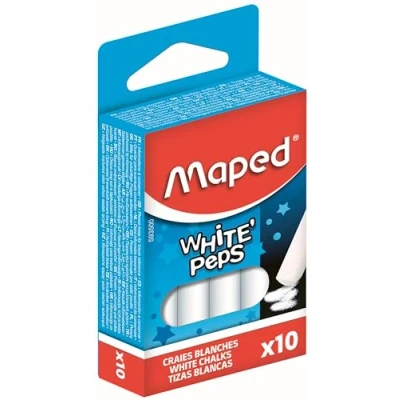 Abbildung von 10 x Maped Kreide weiß Kartonschachtel VE=10 Stück