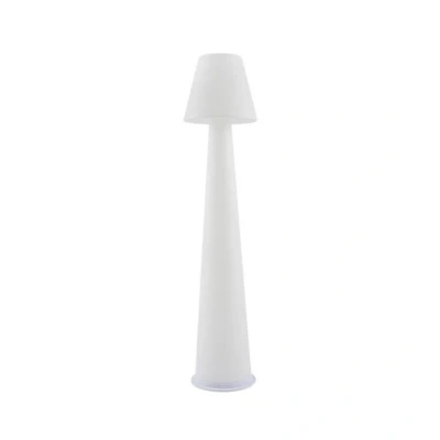 Abbildung von Lucande LED Akku Terrassenleuchte Gauri, weiß, Ø 34,5 cm