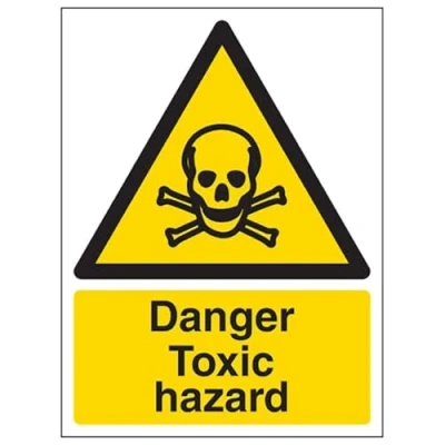 Abbildung von vsafety Schilder 6 a013au s &quot;Gefahr giftig Hazard&quot; Achtung Substanz und chemischen Schild, selbstklebend, Portrait, 200 mm x 300 mm, schwarz/gelb