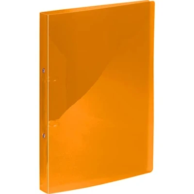 Abbildung von Kangaro Ringbuch Transparant Orange (PP, DIN A4, 2 Ringe 16mm O Mechanik, Rücken 20mm)