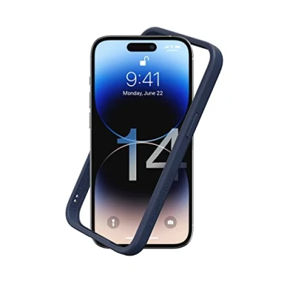 Abbildung von RhinoShield Bumper Case kompatibel mit [iPhone 14 Pro] CrashGuard NX Stoßdämpfende Schutzhülle im schlanken Design 3.5 Meter Fallschutz Marineblau