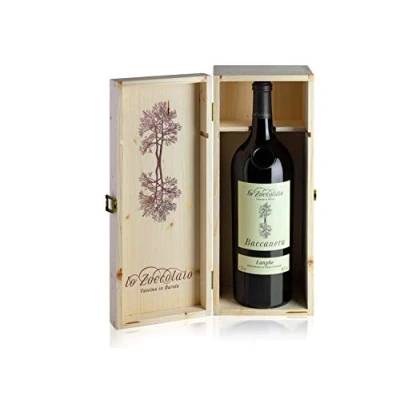 Abbildung von Lo Zoccolaio Langhe DOC Baccanera Rotwein Piedmont Wein Barbera Merlot Nebbiolo Canernet Sauvignon trocken Italien Holzbox Magnum (1 x 1.50 l)