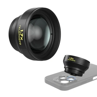 Abbildung von Freewell 1,7 faches Teleobjektiv für iPhone &amp; Samsung 17 mm Gewinde Premium Portrait Wildlife Objektiv