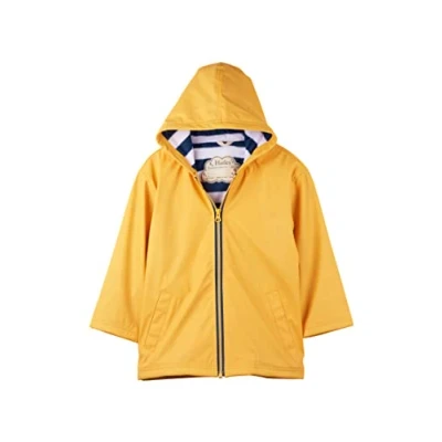 Abbildung von Hatley Unisex Kids Regenjacke mit Reißverschluss Zip Up Splash Jacket Regenmantel, Yellow, 7 Jahre