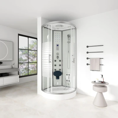 Abbildung von HOME DELUXE Dampfdusche WHITE PEARL 90 x cm, BxT: 90x90 Regendusche, Duschtempel, Fertigdusche, Dusche, Duschkabine Komplett