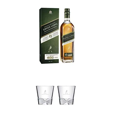 Abbildung von Johnnie Walker 15 Jahre Green Label Blended Malt Whisky 0,7 Liter + Tumbler 1 Stück