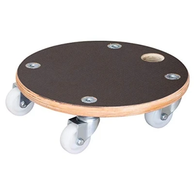 Abbildung von WAGNER Pflanzenroller Maxigrip Ø 29 x 8,5 cm I Kübelroller f. Außenbereich + Innenbereich Transportroller aus FSC® Schichtholz Tragkraft 200 kg Made in DE 20135101