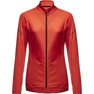 Abbildung von GORE WEAR Damen Thermo Langarm Shirt mit Reißverschluss, Multisport, 38, Feuerrot