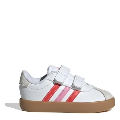 Abbildung von adidas Unisex Baby VL Court 3.0 Shoes Infants Schuhe, FTWR White/Bright red/Bliss pink, 20 EU