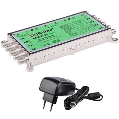 Abbildung von DUR line MSRP 9/8 eco + Netzteil Multischalter für 2 Satelliten/8 Teilnehmer Geringe Stromaufnahme 0 Watt Standby Multiswitch [Digital, HDTV, FullHD, 4K, UHD]