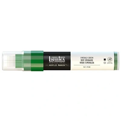 Abbildung von Liquitex 4610450 Professional Paint Acrylfarben Marker, Künstlerpigmente zum Zeichen, Malen auf Papier, Leinwand, Textilien, breite Spitze, Strichstärke 8 15 mm Smaragdgrün