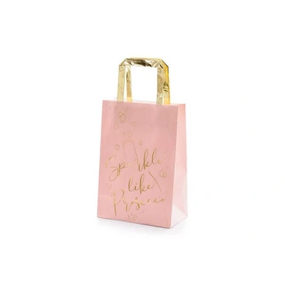 Abbildung von partydeco Geschenkpapier, Papiertüten mit Henkel 18x26x10cm rosa gold 6er Set