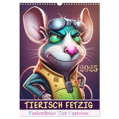 Abbildung von Tierisch fetzig (Wandkalender 2025 DIN A3 hoch), CALVENDO Monatskalender