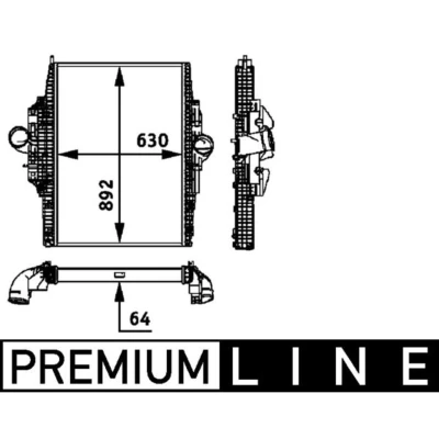 Abbildung von MAHLE ORIGINAL CI 116 000P Ladeluftkühler