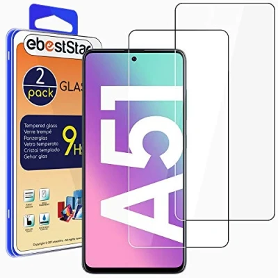 Abbildung von ebestStar {2 Stück) Panzer Schutz Glas für Samsung Galaxy A51 SM A515F, 3D Displayschutz, 9H gehärte Glas, Abgerundete, Blasenfrei