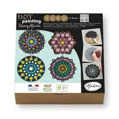 Abbildung von Aladine Dot Painting Set 8 Shapes 10cm (85496)