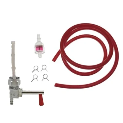 Abbildung von Benzinhahn M16 + Benzinschlauch Rot Filter für Simson Schwalbe KR51/1 KR51/2 S51 S50 S70 KR51 SR50 SR80