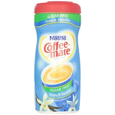 Abbildung von Coffee Mate zuckerfreies Pulver, französische Vanille, 10,2 oz von Nestle USA 2er Pack