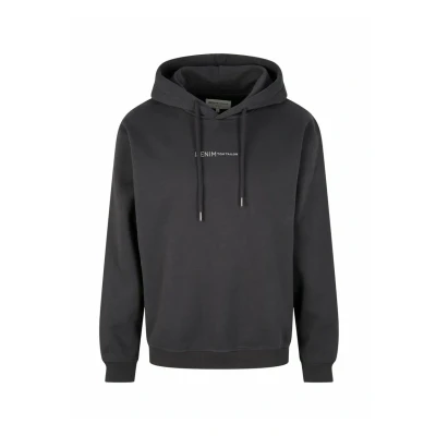 Abbildung von TOM Tailor Denim Hoodie WITH Print Kapuzenpullover, Herren, Größe: Medium, Coal grey