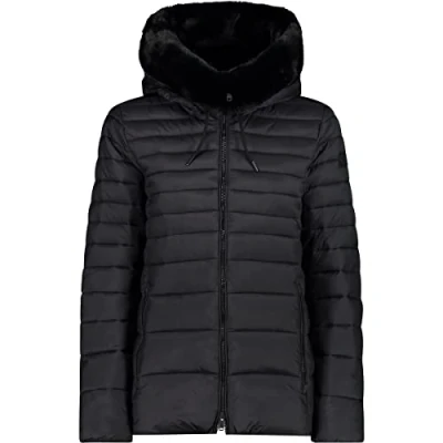 Abbildung von CMP Damenjacke mit fester Kapuze, Schwarz, D34