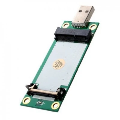 Abbildung von JSER Mini PCI E Wireless WWAN auf USB Adapter Karte mit SIM Kartensteckplatz Modul, Testwerkzeuge