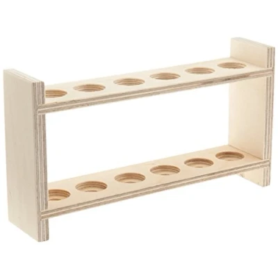 Abbildung von neoLab Reagenzglasgestell Holz für 6 Gläser, Loch Durchmesser 22 mm