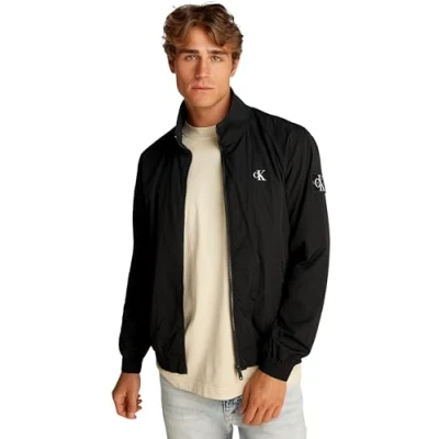 Abbildung von Calvin Klein Jeans Unpadded Harrington Jacket Leichte Jacke, Herren, Größe: Large, Black