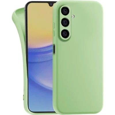 Abbildung von MyGadget Hülle kompatibel mit Samsung Galaxy A15 5G robuste Handyhülle TPU Case Slim Silikonhülle Back Cover Kratzfest Schutzhülle Matt Grün