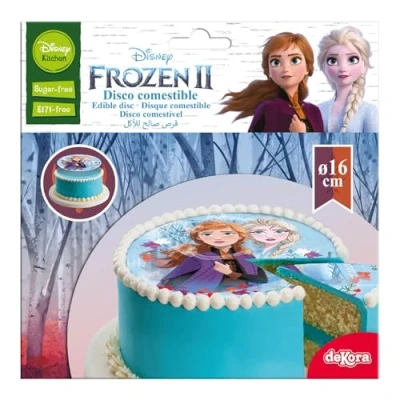 Abbildung von Dekora 231347 Disney Die Eiskönigin Tortenaufleger aus zuckerfreiem Esspapier 16 cm, 1 Stück (1er Pack)