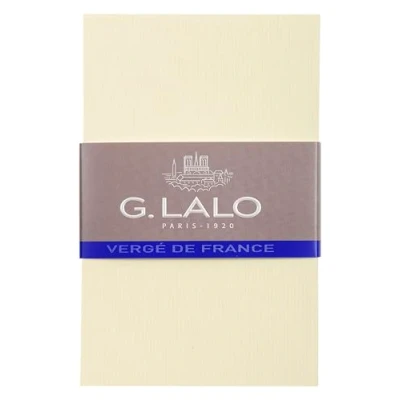 Abbildung von G. Lalo 67316L Pack mit 25 Karten, 8,5x13,5 cm 300g, Vergé Papier, 1 Pack, Elfenbein