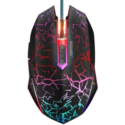 Abbildung von VGUARD Gaming Maus, Wired Hohe Präzision Optische Professionelle Maus mit 6 Tasten/7 Modi LED Design für pro Gamer Schwarz