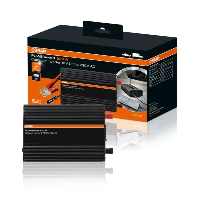 Abbildung von OSRAM POWERinvert Modifizierter Sinus Wechselrichter 12V DC 500W, OEINVU500, powerbank, für netzunabhängige Strombedürfnisse