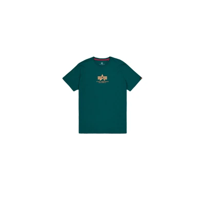 Abbildung von Alpha Industries Basic Tshirt print, Herren, Größe: Small, Force green