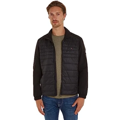Abbildung von Tommy Hilfiger MIX Media Stand Collar Jacket Übergangsjacke, Herren, Größe: Small, Black