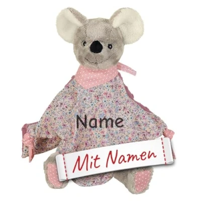 Abbildung von Sterntaler Kuscheltuch/Schmusetuch mit Namen Bestickt, Einschlafhilfe Schnuffeltuch Baby &amp; Kinder personalisiert (Modell 4)