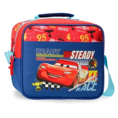Abbildung von Joumma Disney Cars Lets Race Kulturbeutel, anpassbar, mit Umhängetasche, rot, 23 x 20 9 cm, Polyester, L, Kulturbeutel Schulterriemen