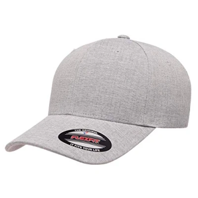 Abbildung von Flexfit Herren Heatherlight Cap Verschluss, Melange Silber, S/M